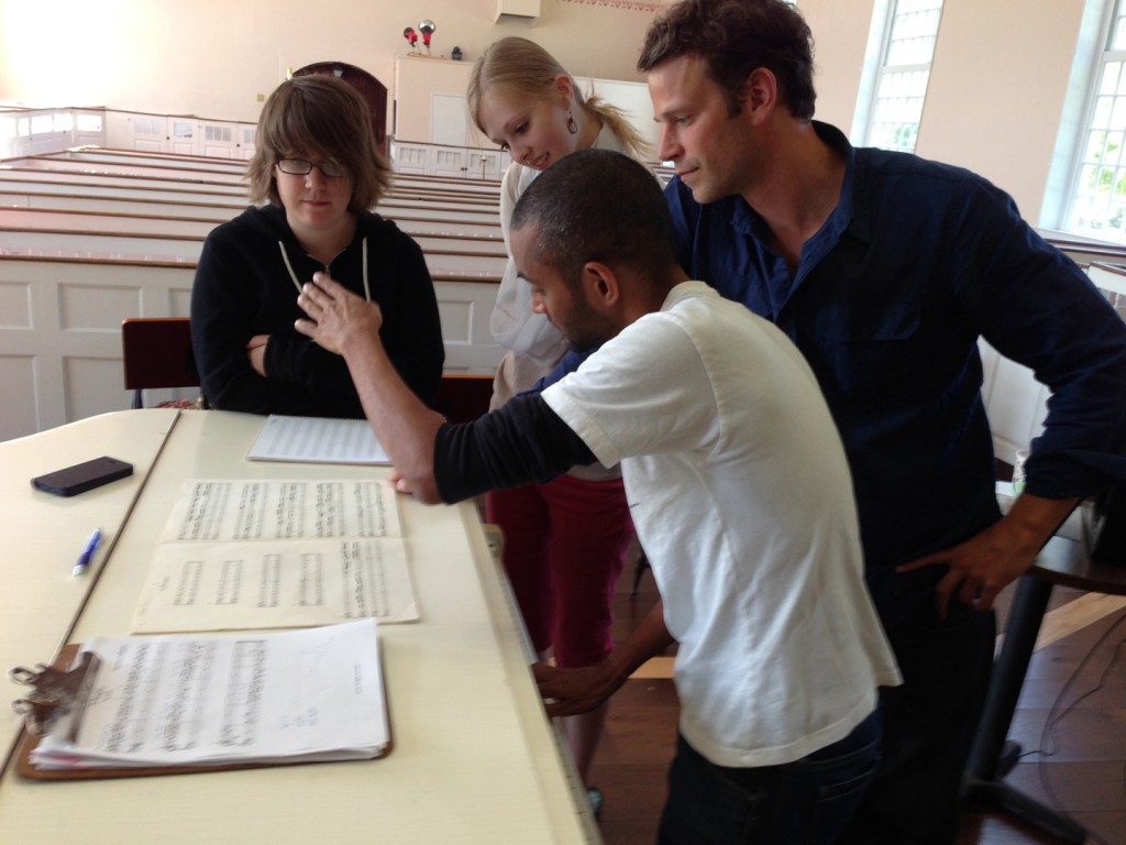 Acclaimed musicians Dinuk Wijeratne and Nick Halley work with music students during The Bach Tree Workshop.