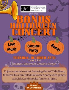 WCCMA Bands Halloween Concert @ Claremont Creative Center | Claremont | NH | US