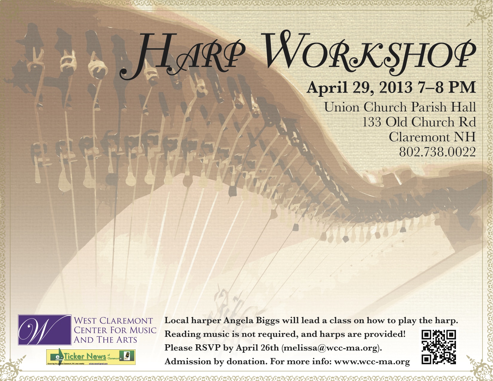 Harp Workshop next week!