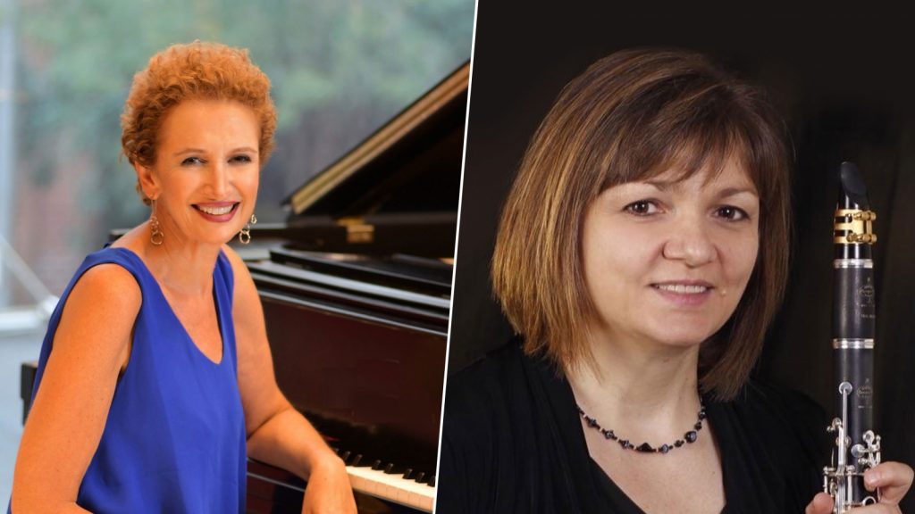 Pianist Sally Pinkas and Clarinetist Jan Halloran play 10/30/21 in Claremont, NH