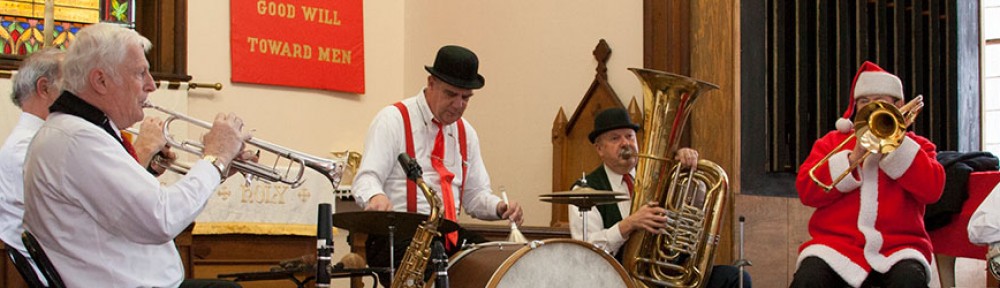 The Firehouse Six perform dixieland and holiday favorites annually the Sunday before Christmas.